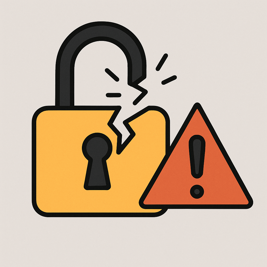 Illustration représentant une alerte de sécurité liée à une fuite de données personnelles chez Free, Kiabi, Veepee et d'autres grandes marques. Apprenez à protéger vos comptes et vos informations.